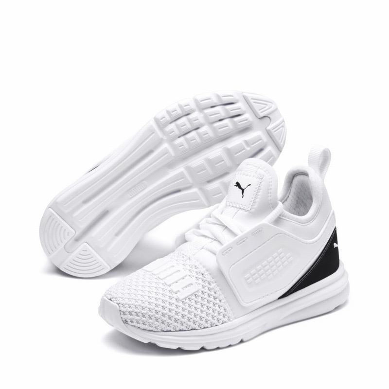 Basket Puma Ignite Limitless 2 Ac Ps Fille Blanche/Noir Soldes 426GZXBY